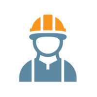 Icon of person wearing a hardhat